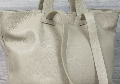 กระเป๋าผู้หญิงหนังแท้ Italy Vera Pelle Art #21926 Beige Bag Women S Leather