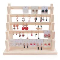 Wooden Jewelry Display Stand Jewelry Organizer for Earrings Necklace Bracelet Anklets Rings Jewelry Holder Rack 345 Tiers