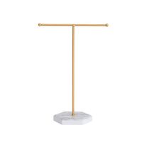 Jewelry Stand Display Necklace Holder T-Bar Plated Metal Tabletop Jewelry Organizer Tower for Show Jewelry Hanging