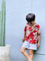 เสื้อฮาวายเด็ก Hawaiian Shirts Kids  (เสือ100แดง)