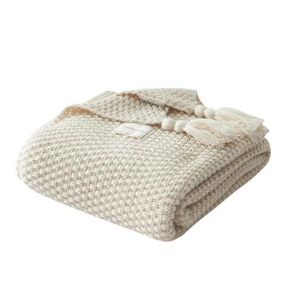 Super Warm Soft Blankets Bedspread on the Bed Sofa Blanket Tassel Knitting Ball Wool Leisure Soft Warm Blankets for Home