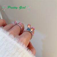 2022ใหม่กระต่ายหูปรับเปิดแหวนเครื่องประดับแฟชั่นสำหรับผู้หญิง Pretty Girl Jewelry
