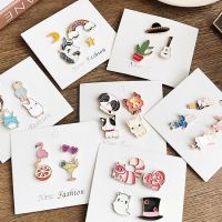 Cute Kawaii Alloy Brooch Badge Set Girl Cartoon Pin Clothes Decoration Creative Brooch Badges Backpack Cute Pins Gifts