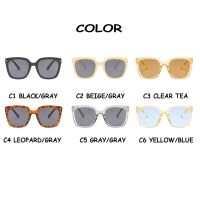 Korean KUKU Jennie Style Square Sunglasses Vintage Eyewear UV400 Glasses for Lady