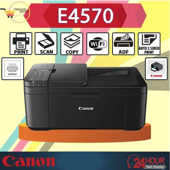 Canon Pixma E4570 Wireless 4inOne Ink Efficient WiFi Duplex Printer