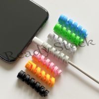 【Ready Stock】 ❧ B40 4PCS TWIST Cute Candy Color Cable Protector for all Type Round Cable 1 set 4pcs Cable Protection