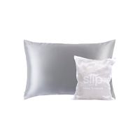 POWDERROOM | SLIP Pillowcase &amp; Delicate Bag Gift Set - Silver ปลอกหมอนผ้าไหมมัลเบอร์รี่ (ของแท้ 100%)