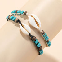 Bohemian Sea Shell Hot Wind celet Turquoise Beads Handmade Ajustable celet