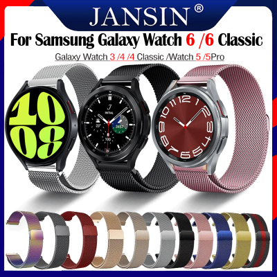 สายใส่ข้อมือสำหรับ Samsung Galaxy Watch 6 6 Classic 43มม.47มม.40มม.44มม.Galaxy Watch 5 /5 Pro 45มม.สายสแตนเลสสำหรับ Samsung Galaxy Watch 4 4 Classic 42มม.46มม. Galaxy Watch 3 นาฬิกาข้อมือแบบสมาร์ท Band