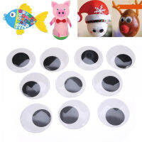 BOKALI 10Pcsใหม่ขนาดใหญ่50มม.เลื้อยสีดำGiant Googly EyesสำหรับงานฝีมือสมุดติดรูปDIY