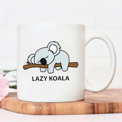 Kawaii Lazy Sloth Koala Ceramic Mug Recyclable Water Cups Cool Coffee Cups Fashion Colored Ceramics Creative Cute Juice Mugs