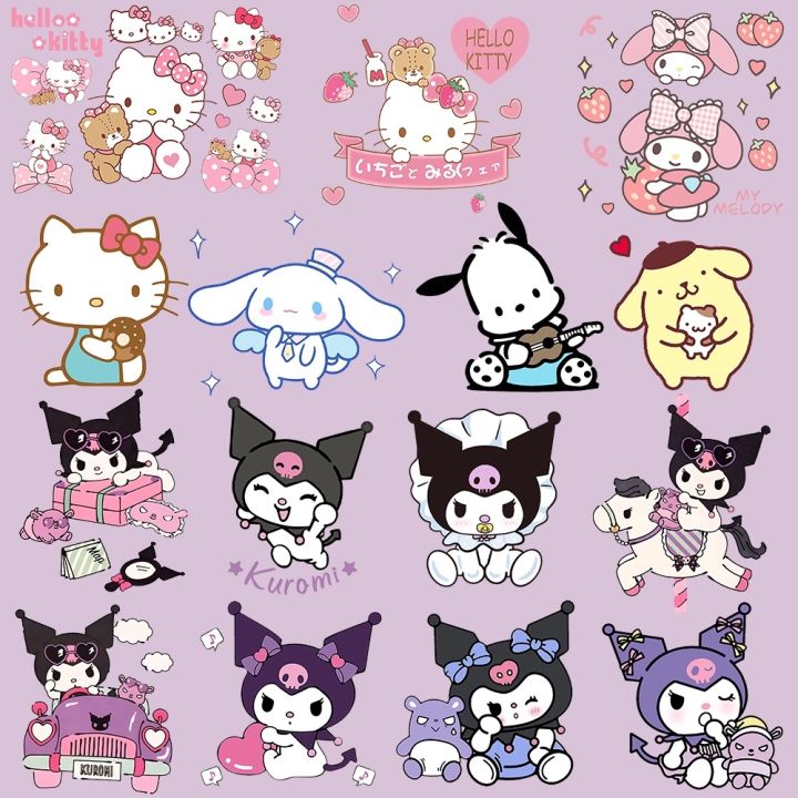 Kuromi Cinnamoroll Iron On Patches For Thermal Stickers Diy Transfer 