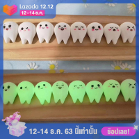 ?【Flash Sale】WUJI รูปแกะสลักขนาดเล็กรูปฟันเรืองแสง5ชิ้นของตกแต่งสวนนางฟ้าของตกแต่งบ้านน่ารักเรืองแสงเครื่องประดับตั้งโต๊ะสำหรับกลางคืน