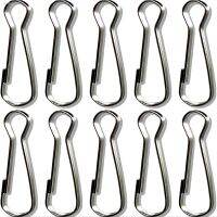 ♛﹉ 100 Pcs 7 Size Metal Spring Hooks Lanyard Snap Clip Hooks for ID Card Ring Key Chain Purse DIY Curtains Keyring Buckle Hardware