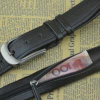Exclusive Zipper Belt Can Put Money First Layer Belt Mens High Quality Leather Pin Buckle Belt Designer Secret Belt Hidden Long Belts