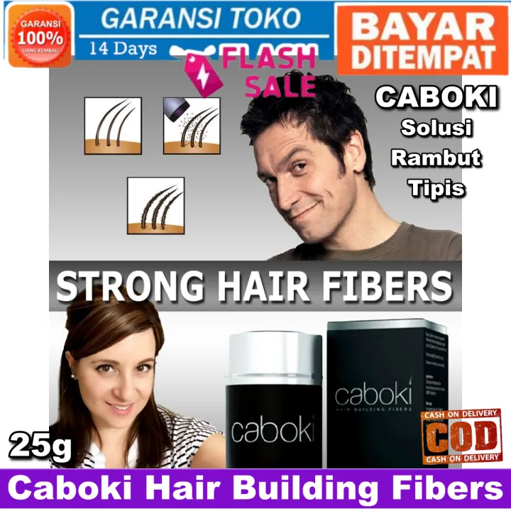Bayar di Tempat Caboki Hair Fiber Isi 25g Original USA Rambut Tebal Rambut  instant Hair Building