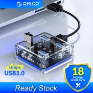 ORICO Bộ Chia USB3.0 Trong Suốt 4 Cổng 5Gbps USB3.0 Tốc Độ Cao Với Cổng