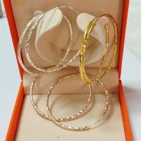 Senlissi - Womens Hoop Earrings 18K YELLOW Gold Plated 925 Sterling Silver Fashion Drop Earrings Cерьги Kольца Kольц SL009