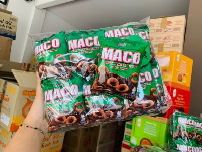 ริงช็อค EJT-Maco Choco Ring ช็อคโกแลตเข้มข้ม 1 แพ็ค 12 ห่อ