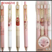 5FANGZHE 4Pcs พลาสติกทำจากพลาสติก ปากกาเจลแมวดำ หมึกพิมพ์หมึก ปากกาเจลรูปสัตว์การ์ตูน แบบพกพาได้ ปากกาโมเดลแมว ออฟฟิศสำหรับทำงาน