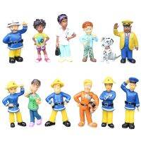 HARMU สำหรับเด็ก 12 ชิ้น/เซ็ต Model Toys Officer Steele Little Dog PVC Doll Fireman Toys Action Figures Fireman Sam Fire Fighting