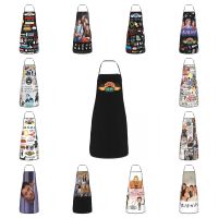 Unisex Friends Central Perk Logo Bib Apron Adult Women Men Chef Tablier Cuisine for Kitchen Cooking TV Show Baking Aprons