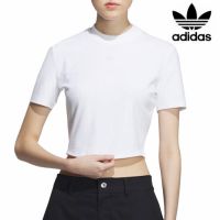 Adidas เสื้อยืดลําลอง แขนสั้น คอกลม สีขาว เหมาะกับการวิ่ง เล่นกีฬา สําหรับสตรี 100%