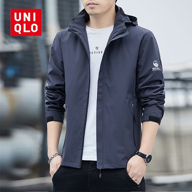 uniqlo-เสื้อแจ็กเก็ตกันฝน-ทรงหลวม-กันน้ํา-คุณภาพสูง-ทนต่อการสึกหรอ-เหมาะกับใส่กลางแจ้ง-สําหรับผู้ชาย-ไซซ์-m-5xl
