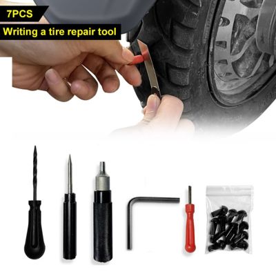 【CW】 Motorcycle Car Tire Repair Plugger Tools Set Plug Probe Nozzle Puncture Accessories