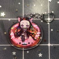 PAISLERY อนิเมะญี่ปุ่น Nezuko Inosuke Kyoujurie Miniatures Kimetsu No Yaiba พวงกุญแจภาพเคลื่อนไหวอุปกรณ์ต่อพ่วงพวงกุญแจฆ่าปีศาจ