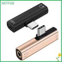 ขั้วต่อสายไฟขนาดเล็ก NXTFGB USB C ตัวแปลงสัญญาณเสียง Type-C ถึง3.5มม. ตัวแยกสาย AUX แจ็คหูฟังอะแดปเตอร์