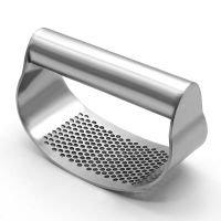 【CC】▫  Garlic Press Rocker Steel Mincer Tool Sturdy Crusher Presser Slicer   Grinder