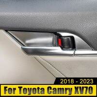 สติกเกอร์ติดประตูรถในรถโตโยต้า Camry XV70 2018-2021 2022 2023สแตนเลสอุปกรณ์ประดับตกแต่งสติ๊กเกอร์ติดกรอบครอบแต่งขอบ