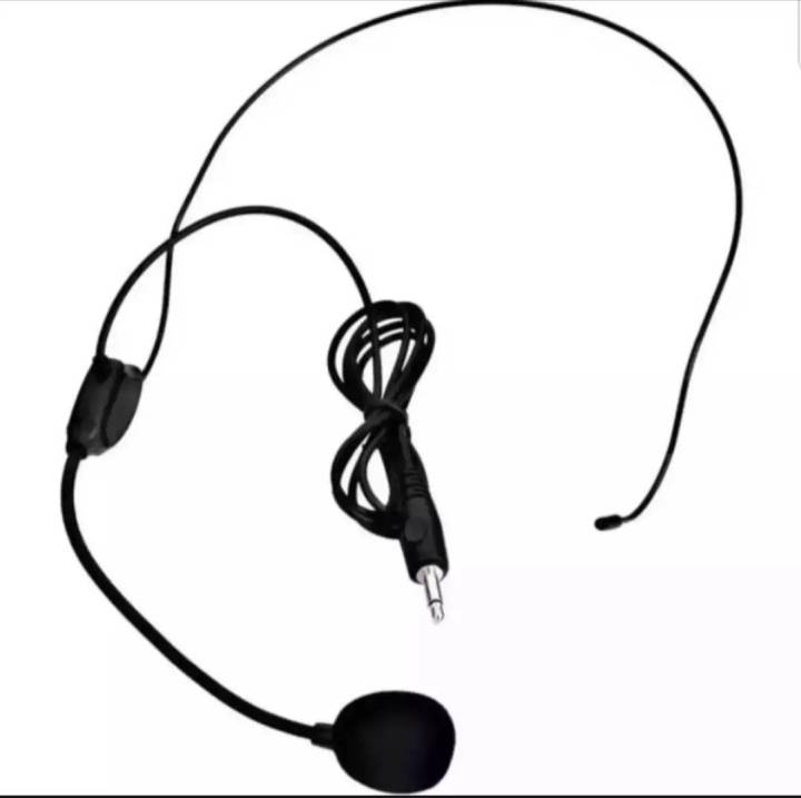 lxj  ไมค์โครโฟนคาดศรีษะ Headset Microphone for VoiceBooster Voice Amplifiers - Black
