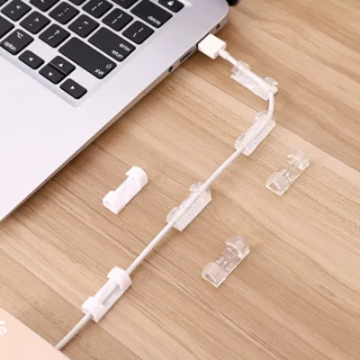16/20pc Management Cable Organizer Clips Cable Workstation Desktop ABS Wire Manager Cord Holder USB Charging Data Line Organizer