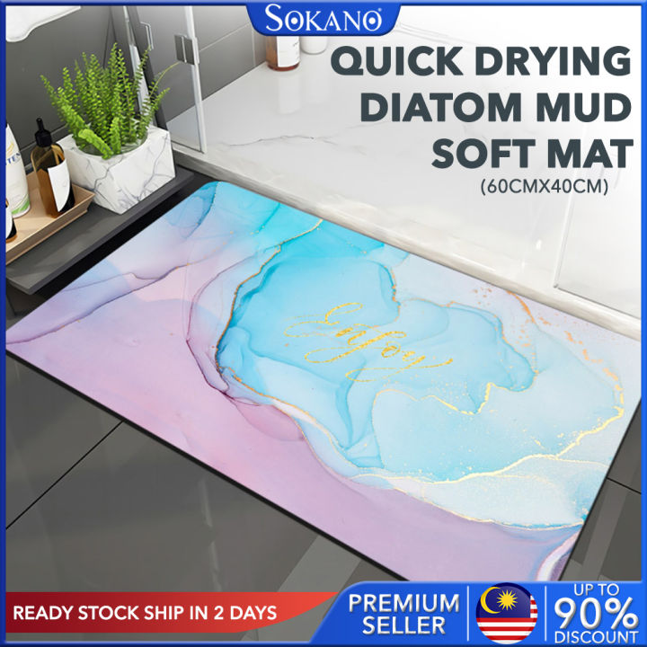 Super Absorbent Floor Mat Soft Quick-Drying Non-Slip Diatom Mud Bath Floor  Mat