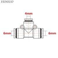 Pegquot; 3way ข้อต่อตัวทีขั้วต่อนิวเมติกแบบ T สำหรับข้อต่อลมฟิตติ้งท่อขนาด4-12Mm Od