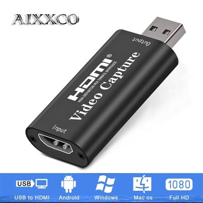 ✗❖ AIXXCO 4K Video USB capture HDMI card Video Grabber Record Box for PS4 DVD Camcorder Camera Recording Live Streaming