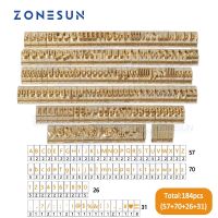 ZONESUN ชุดตัวอักษร184ชิ้น,มีตัวอักษรสัญลักษณ์ตัวเลข10ซม. สำหรับเครื่องปั๊มโลโก้