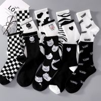 Korean sock long basketball college ins women mid for white black men korean