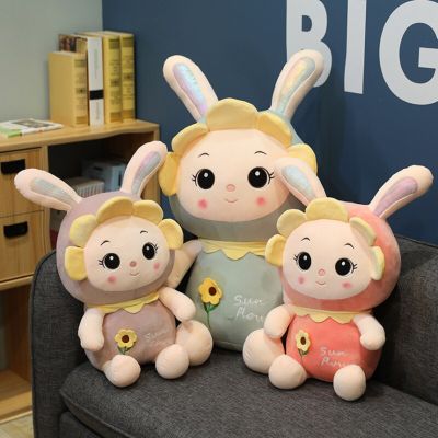 Phhjhf Multi-size Cute Sunflower Sunflower Rabbit Plush Toy Soft Plush Animal Doll Children Gift Home Decoration