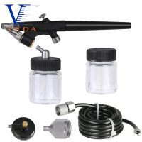 0.8mm Nozzle Airbrush Set 22cc Single-Action External Mix Siphon Feed Airbrush Set with 0.8mm Tip and 1/8 or M5 air inlet