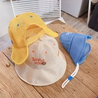 【 Cw】baby Big Brim ตาข่ายหมวกฤดูร้อน Breathable Sun หมวกสำหรับชายหญิงการ์ตูน Beach Bob เด็กชาวประมงหมวก Outing หมวกเด็ก