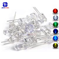 diymore 100pcs 5mm Clear Round Lens LED Emitting Diode White/Red/Blue/Yellow/Green/UV (Purple) Emitter Light for ArudinoElectrical Circuitry Parts