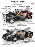 1:18ขนาดใหญ่ Rolls-Royce Phantom รถโลหะผสมรุ่นจำลองเสียงและแสงดึงกลับรถของเล่นโลหะ Boy Collection ตกแต่ง Gift