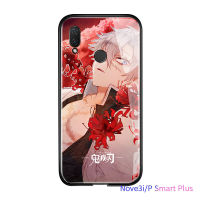 UCUC เคสโทรศัพท์เคสสำหรับ Huawei Nova 3i P Smart Plus + กันกระแทกAnime demon Slayerเคสโทรศัพท์Kimetsuไม่มีYaiba Tanjirou Nezuko Glossyกระจกเทมเปอร์ปลอก