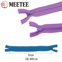 Meetee 10pcs 28-80cm 3# Invisible Nylon Zipper Close-End Skirt Zip DIY Bags Pillow Wallet Clothing Sewing Accessories KY229