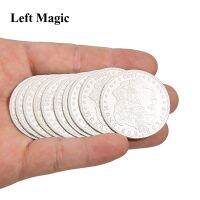 5 Pcs Palming Coins (Morgan Version) Magic Tricks Super Thin Magia Coin Close Up Street Illusion Accessories Gimmick Prop Comedy