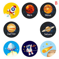 Shao 500PCS/ROLL Space Planet สติ๊กเกอร์สำหรับเด็ก CLASSIC Toys round labels