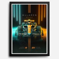 ศิลปะบนผนังโปสเตอร์รถ F1ผ้าใบวาดภาพสูตรคลาสสิกของตกแต่งบ้านมอเตอร์สปอร์ตดีไซน์ทันสมัย69F 0717